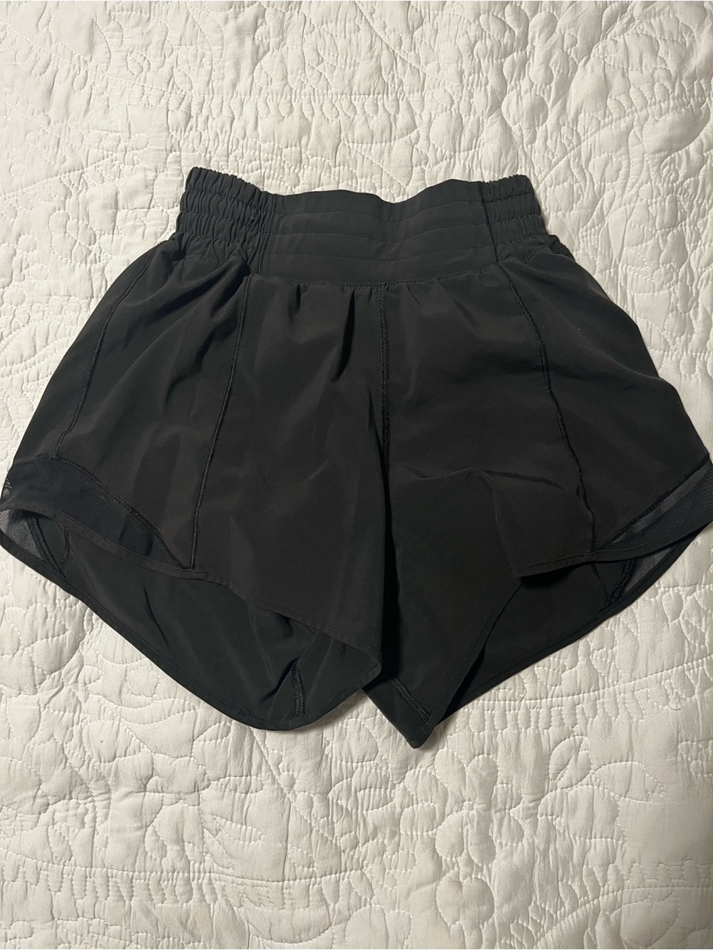 lululemon Track Lined Short 4" Black Size 0 Running Gym Athletic